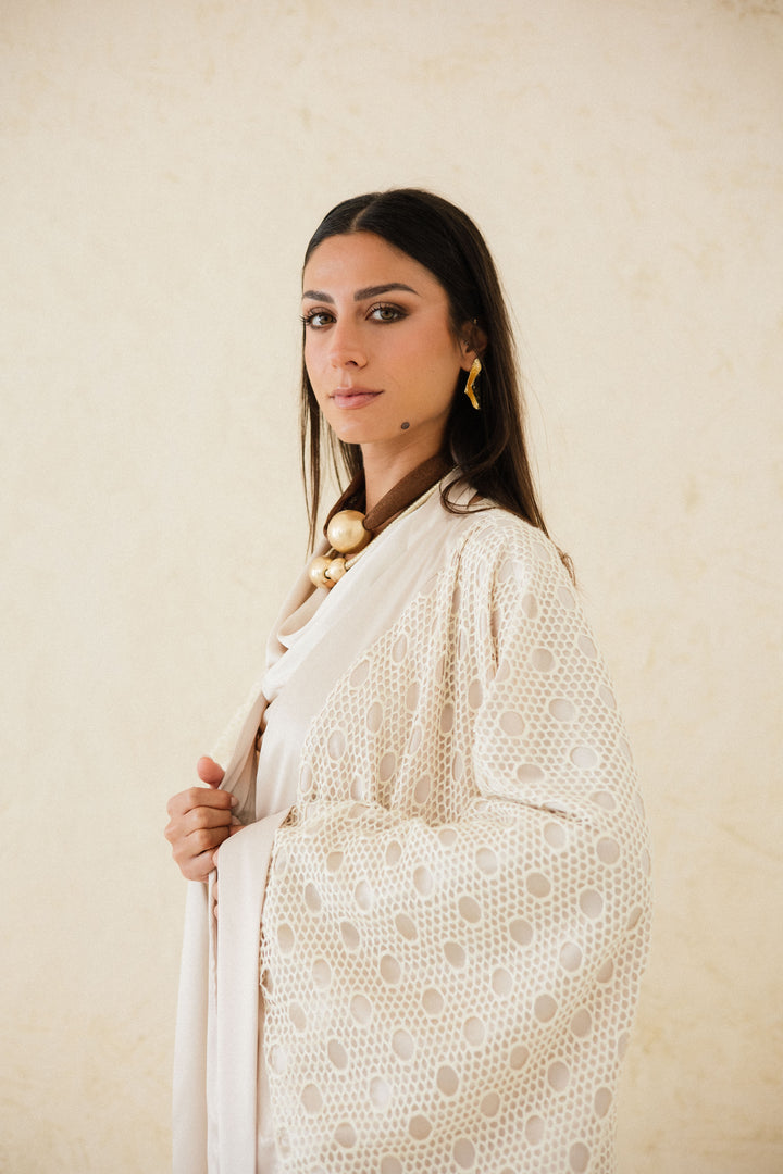 Fully Lined Net Kaftan