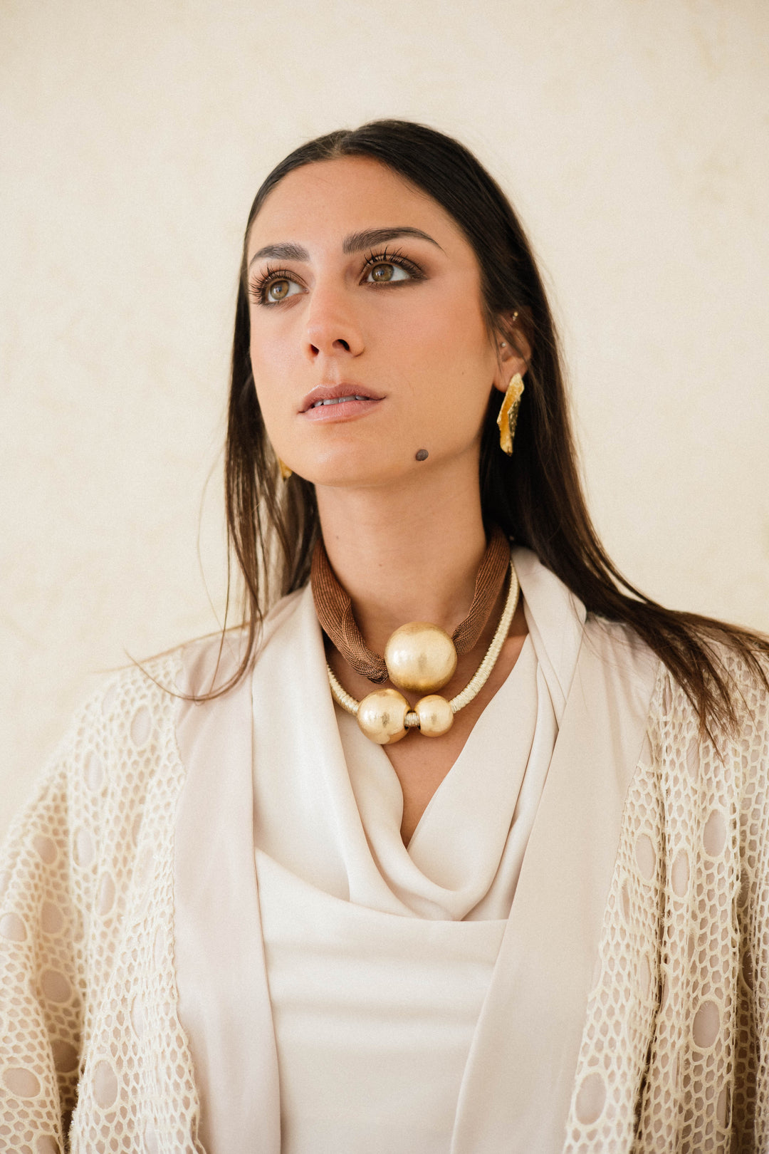 Fully Lined Net Kaftan