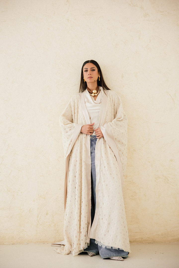 Fully Lined Net Kaftan