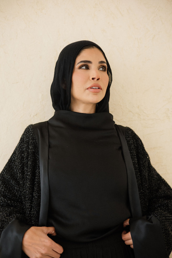 Midnight Layered Net Kaftan