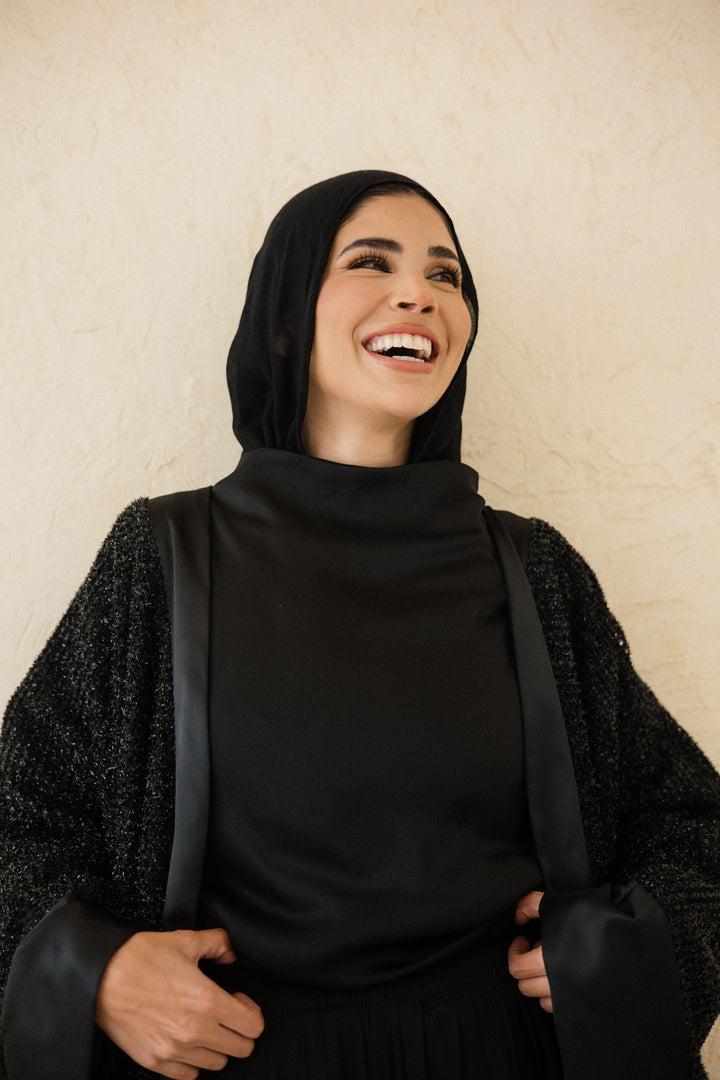 Midnight Layered Net Kaftan