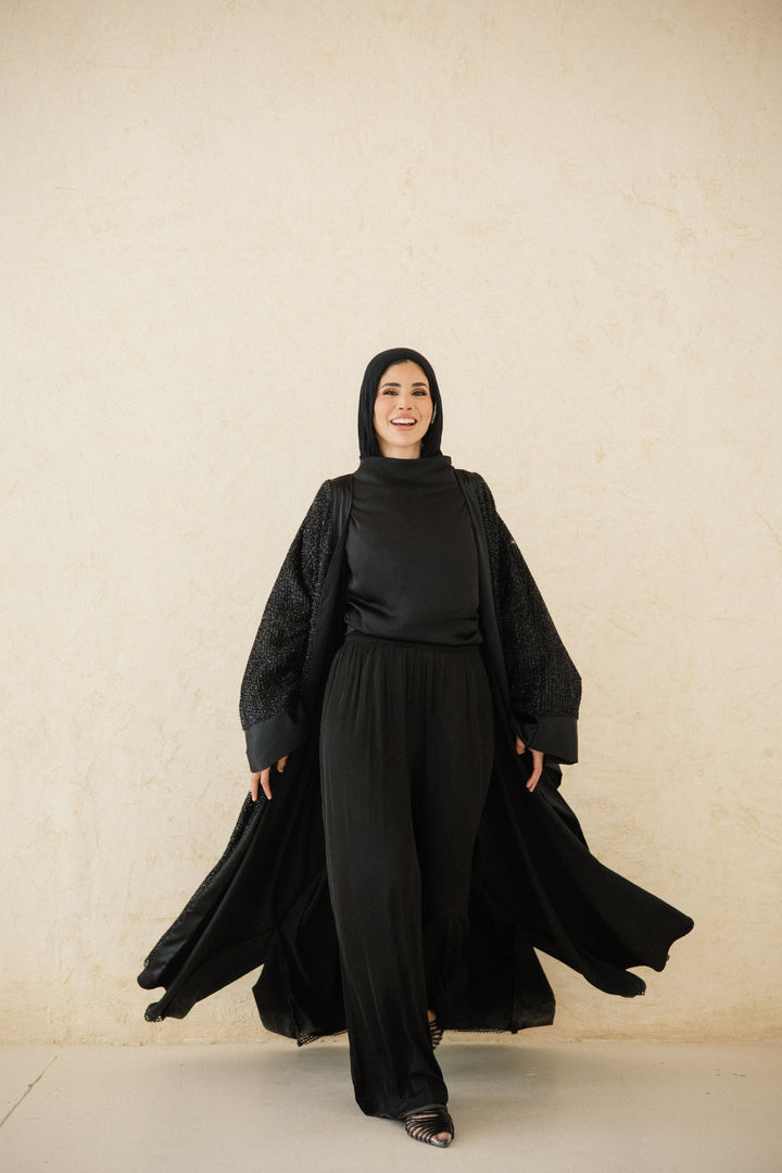 Midnight Layered Net Kaftan