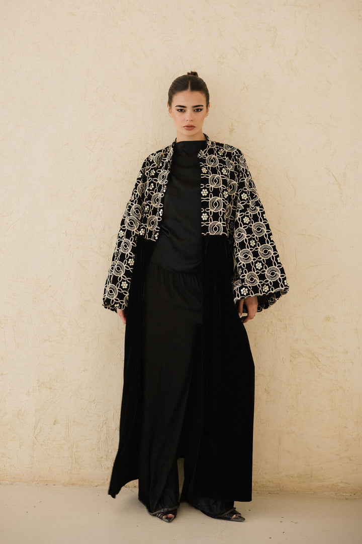 The Embellished Embroidered Velvet Kaftan