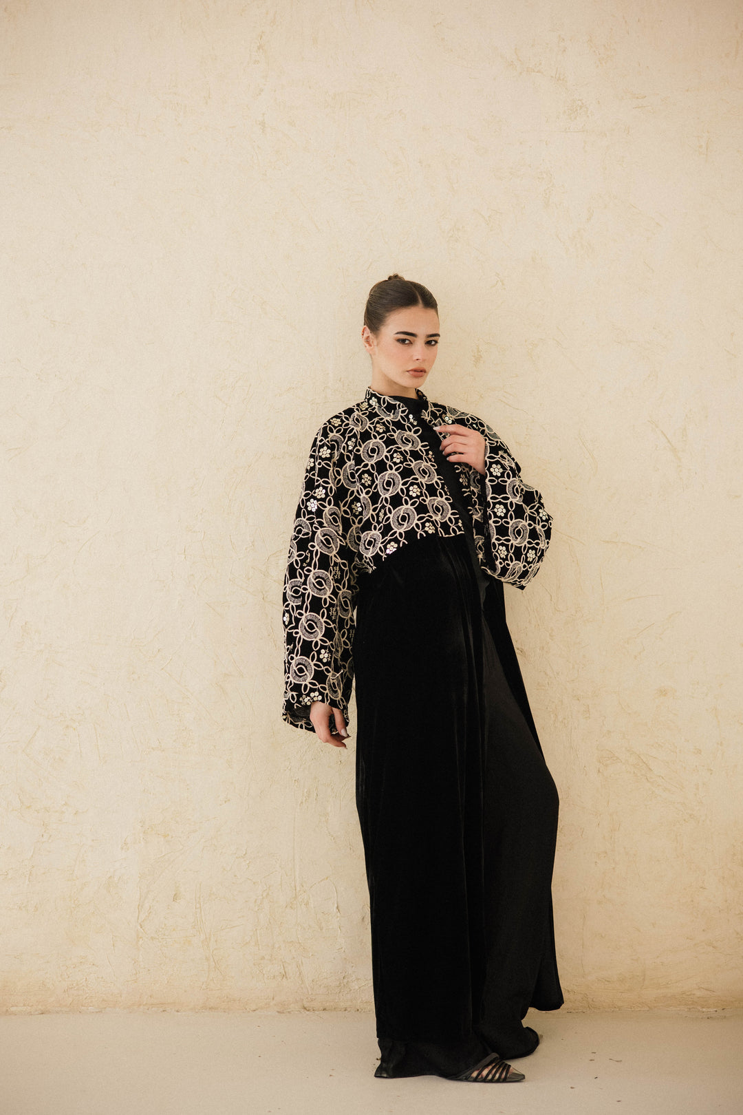 The Embellished Embroidered Velvet Kaftan