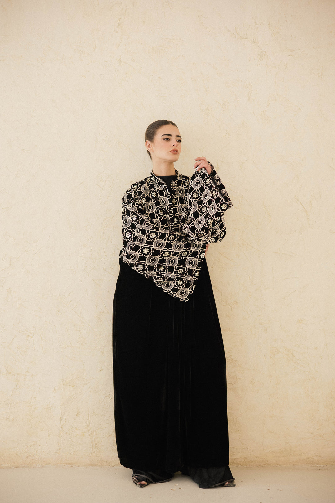 The Embellished Embroidered Velvet Kaftan