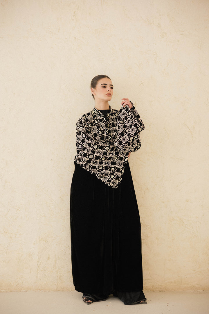 The Embellished Embroidered Velvet Kaftan