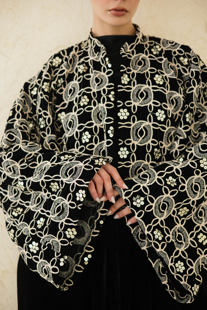 The Embellished Embroidered Velvet Kaftan