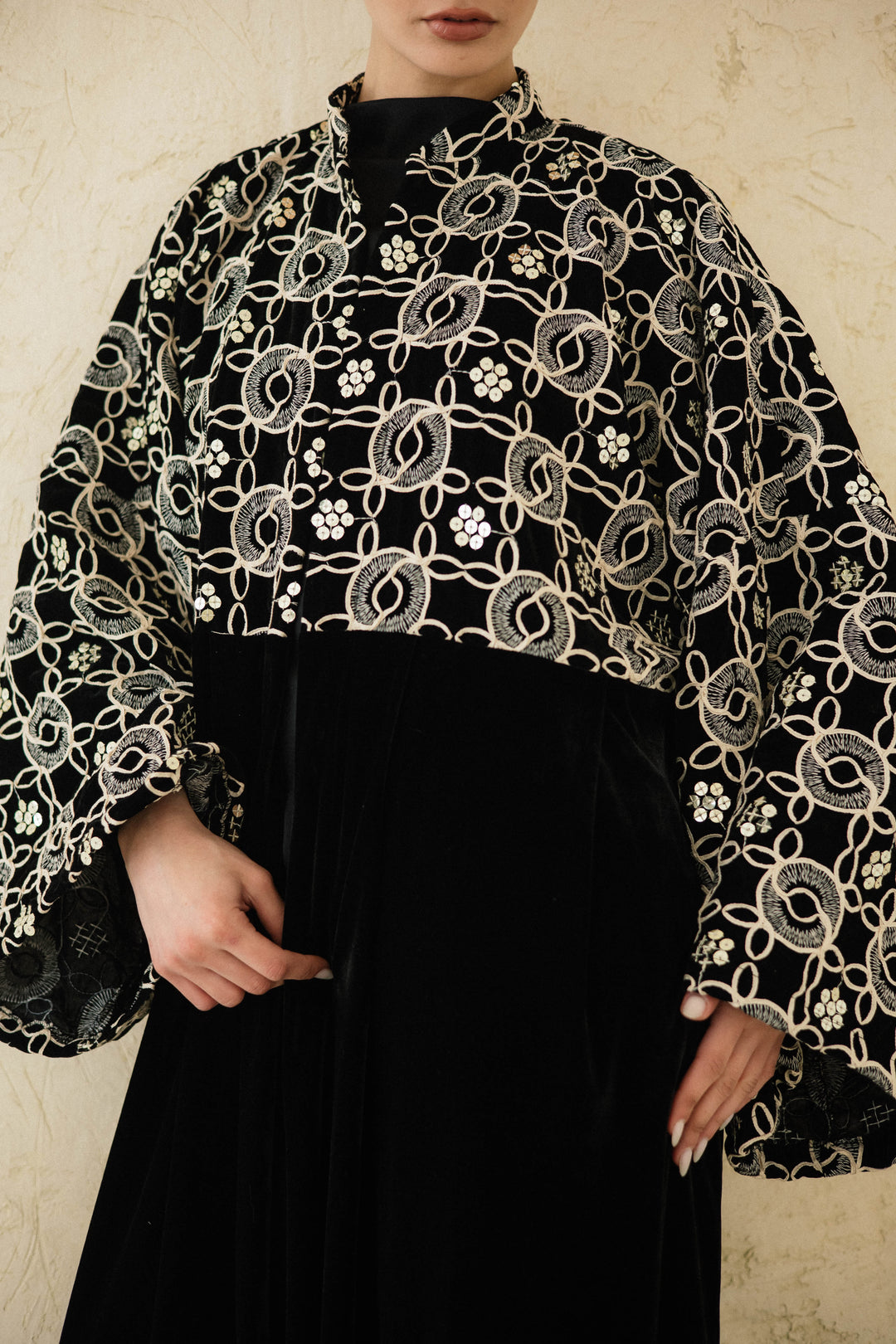 The Embellished Embroidered Velvet Kaftan