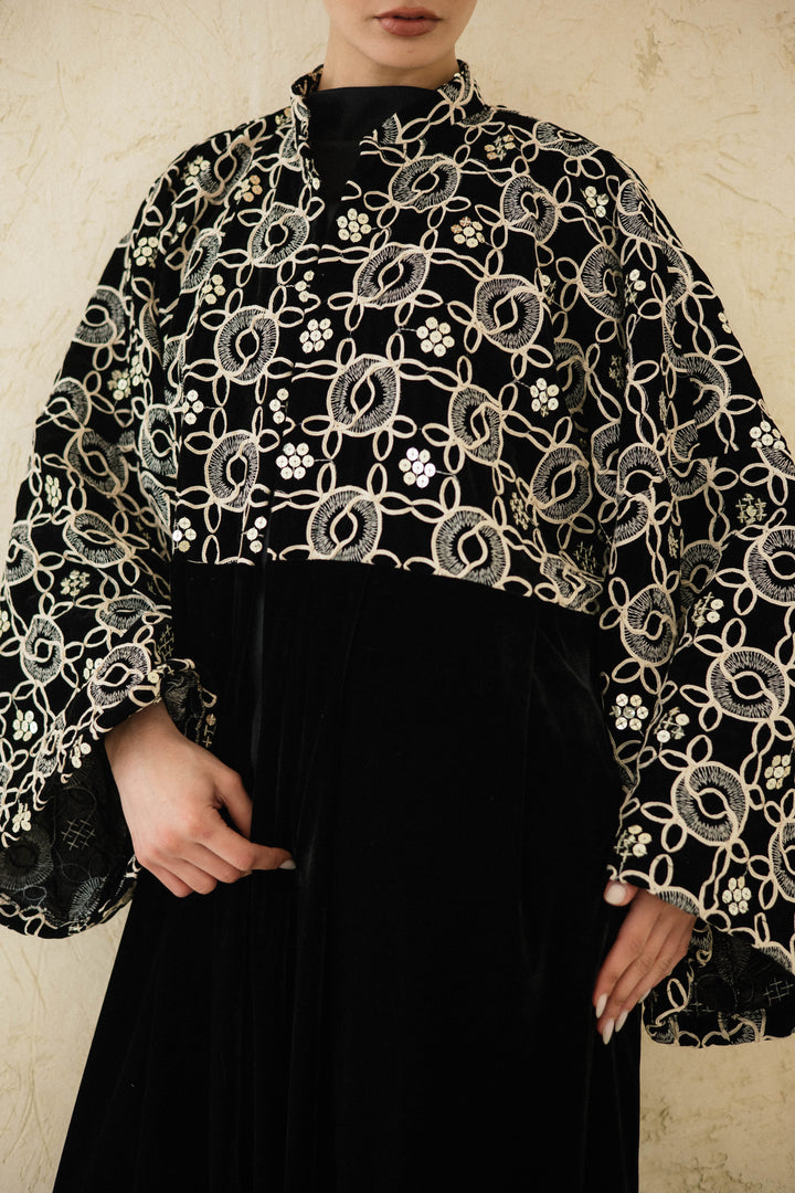 The Embellished Embroidered Velvet Kaftan