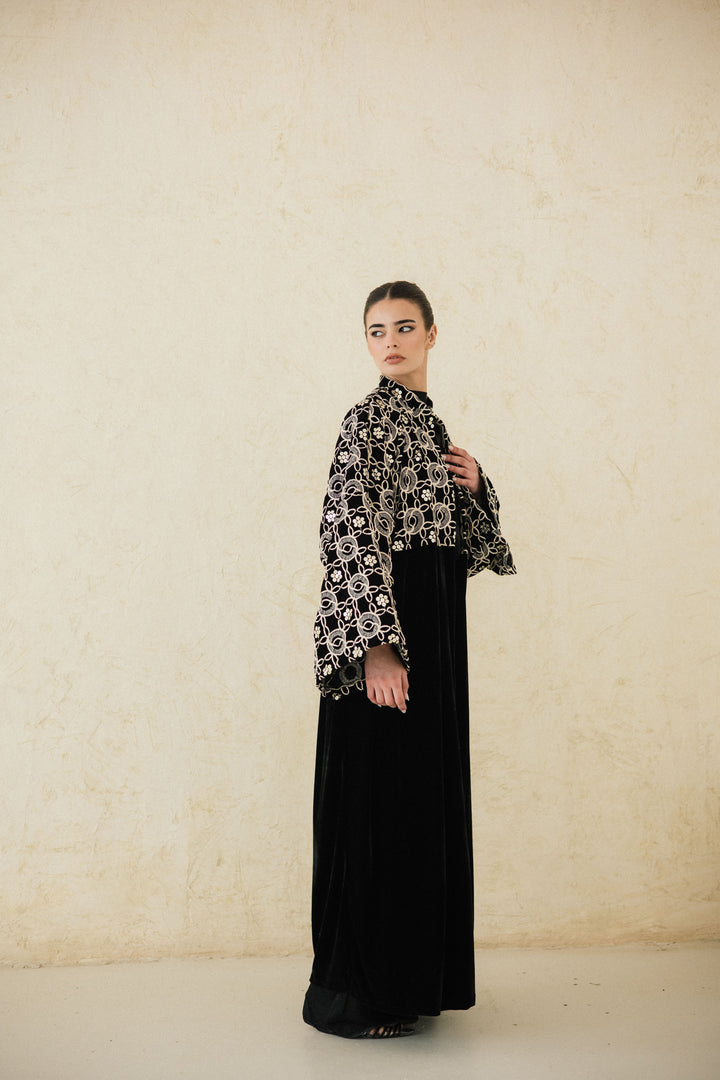 The Embellished Embroidered Velvet Kaftan