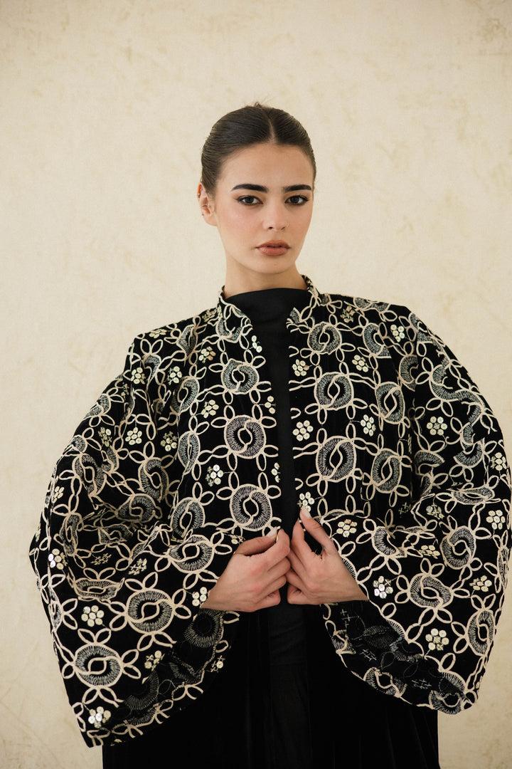 The Embellished Embroidered Velvet Kaftan