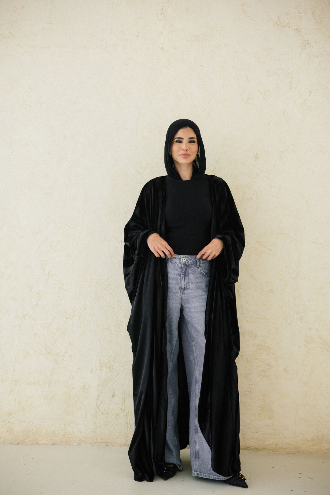 Draped Velvet Kaftan