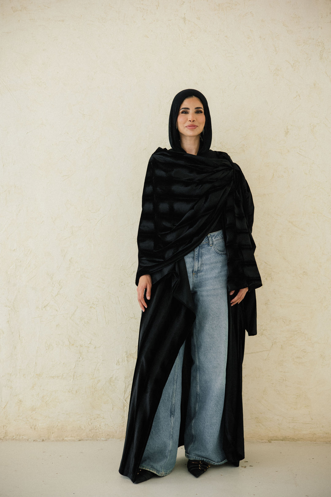 Draped Velvet Kaftan