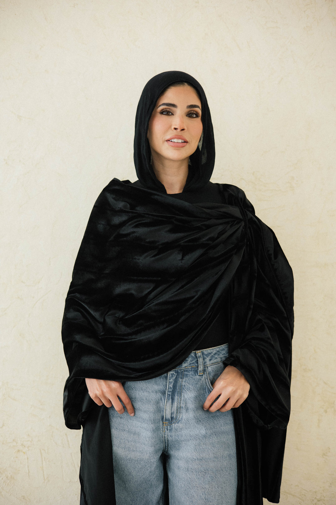 Draped Velvet Kaftan