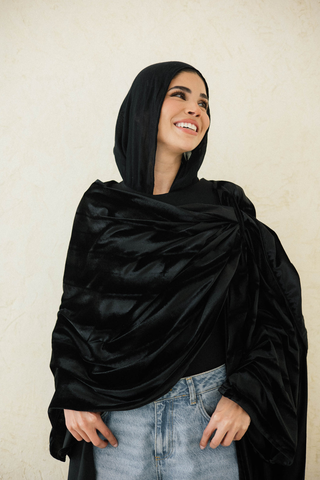 Draped Velvet Kaftan