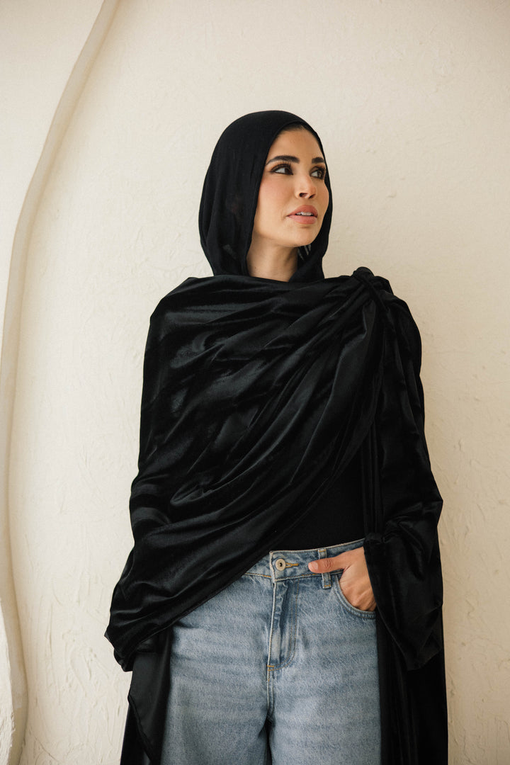 Draped Velvet Kaftan