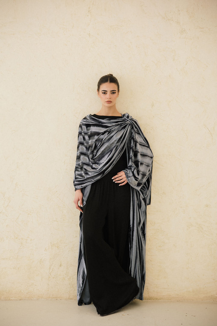 Draped Velvet Kaftan