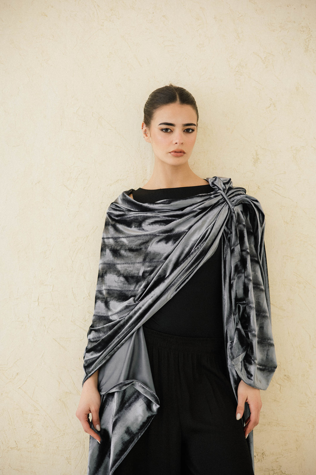 Draped Velvet Kaftan