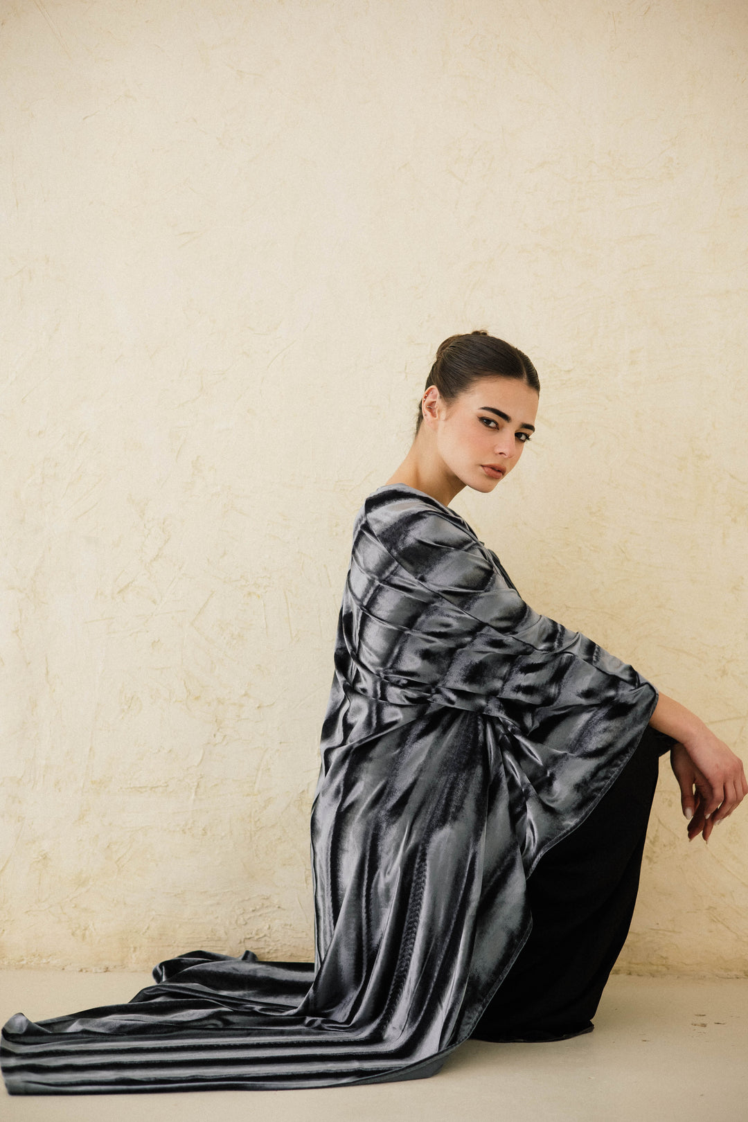 Draped Velvet Kaftan