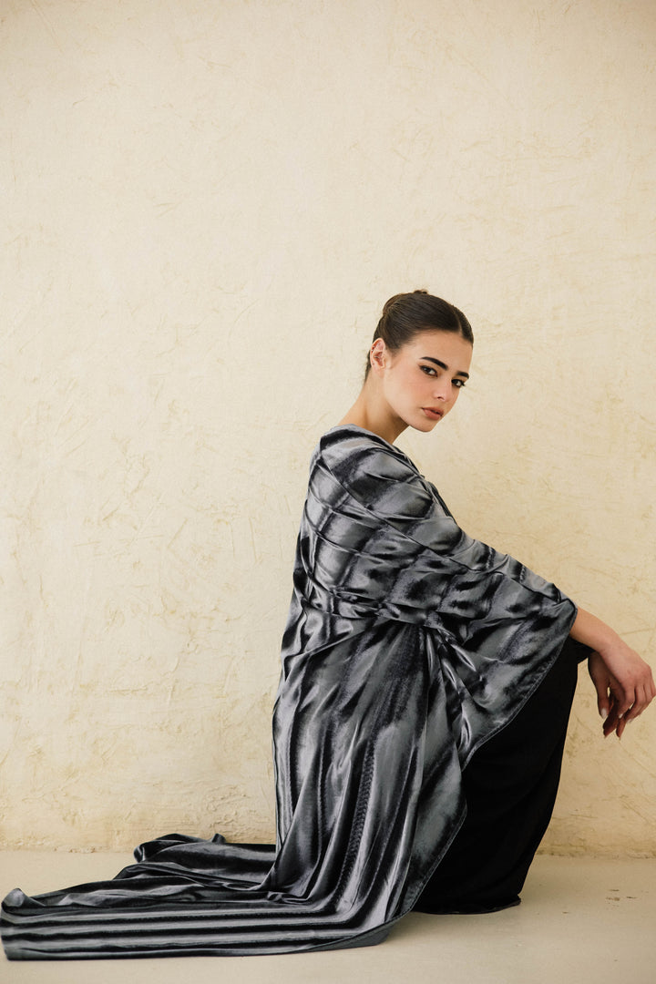 Draped Velvet Kaftan