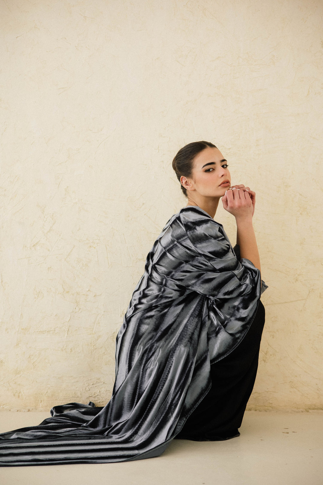 Draped Velvet Kaftan