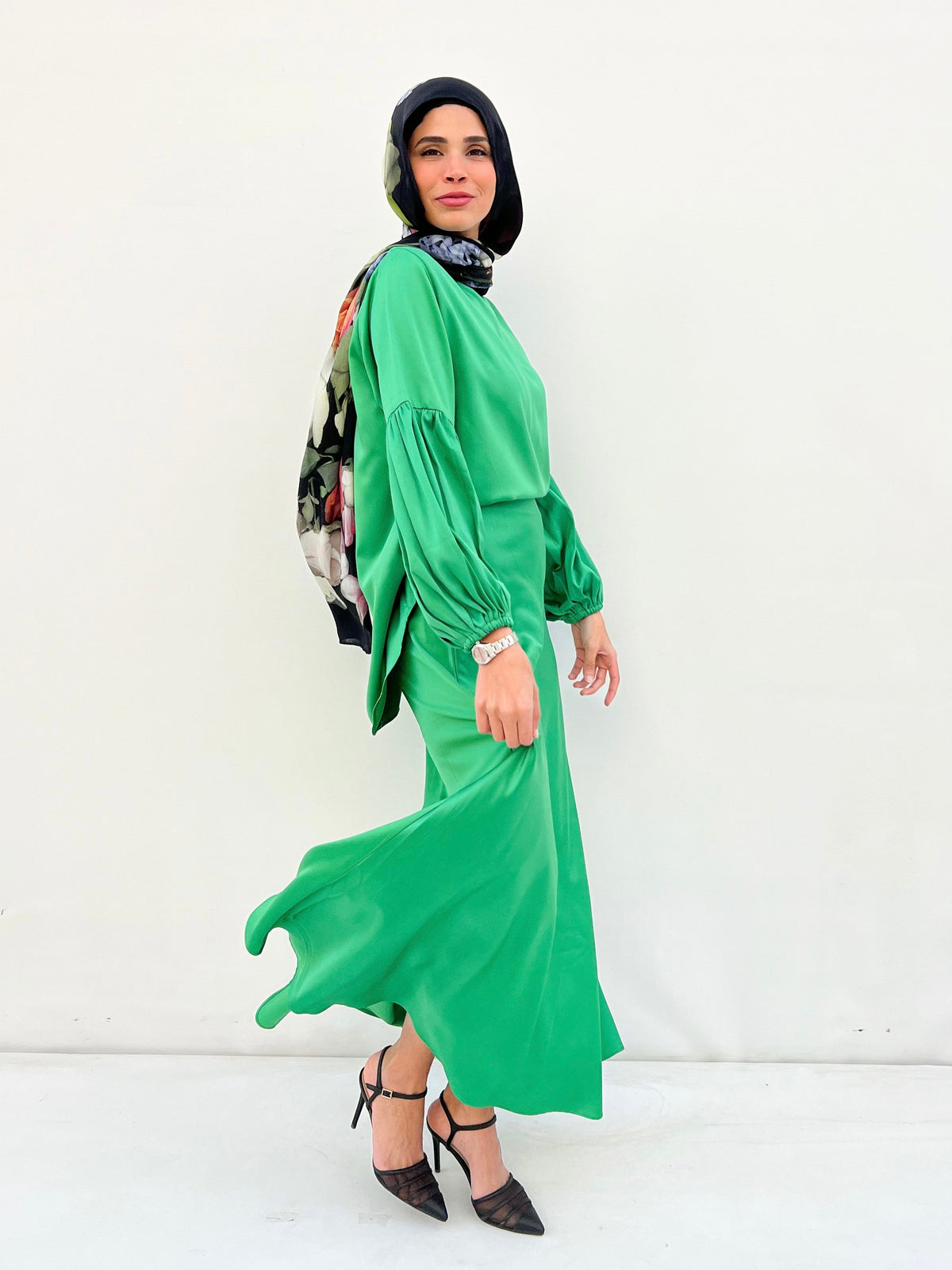 Elvisa Satin Jacket & Pants Set