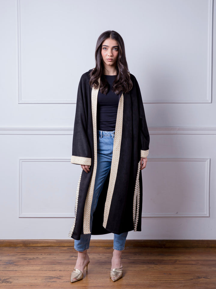 The Hooded Suede Kaftan