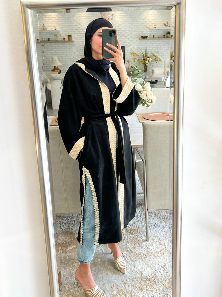 The Hooded Suede Kaftan